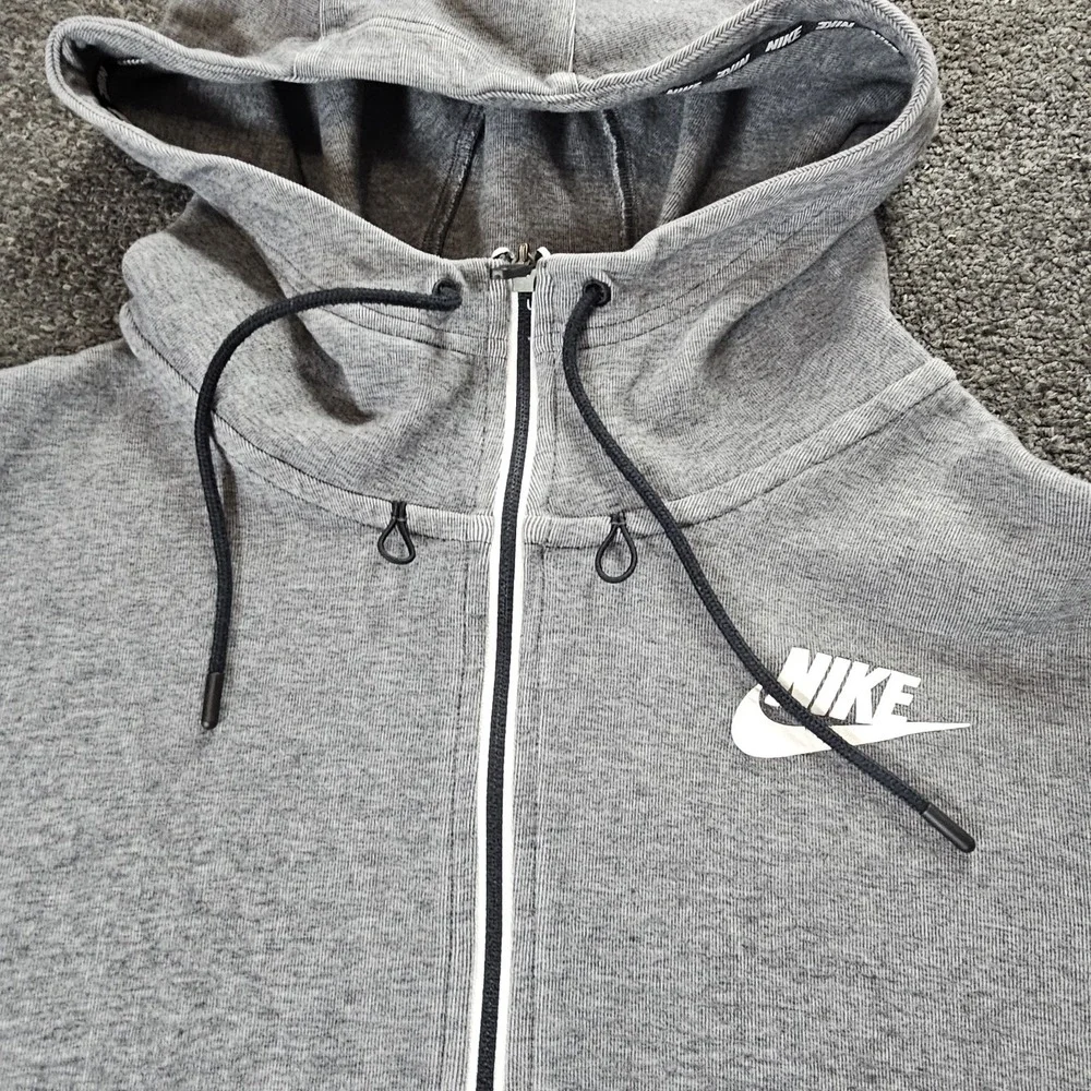Nike Parka Jacket Womens Medium Grey Black Jacket Sportswear Long Active‎ Hoodie